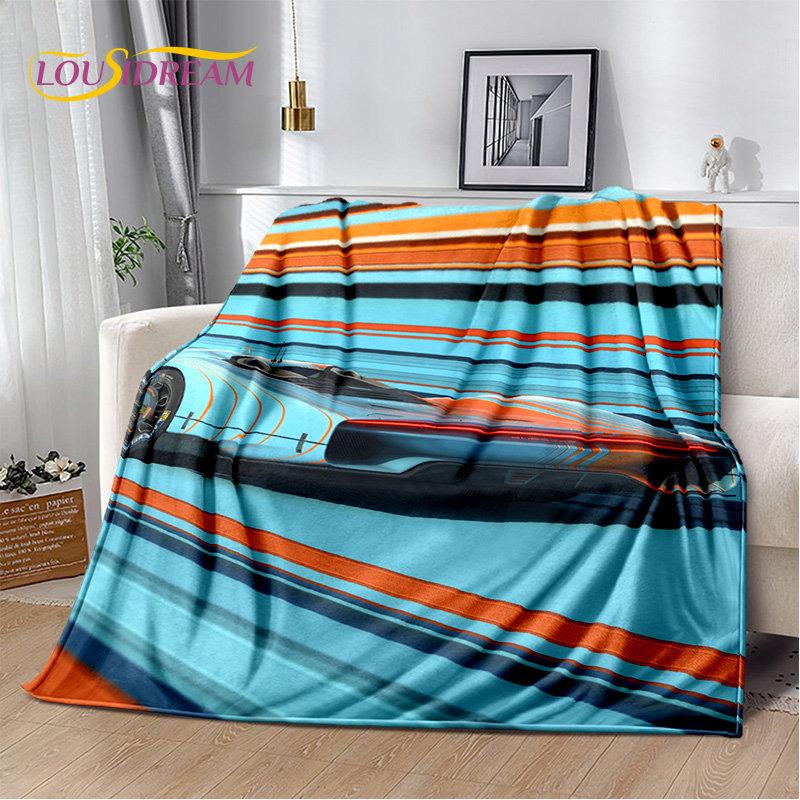 3D Racing Car Soft Plush Blanket,Flannel Blanket Throw Blanket for Living Room Bedroom Bed Sofa Picnic Hiking Leisure Napping