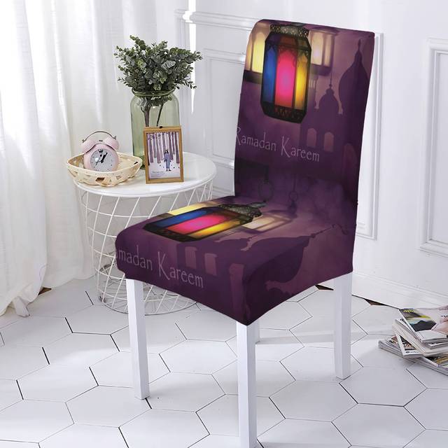 

Чехлы для стульев в стиле фестиваля Рамадан для столовой, кресел, этнических стульев в стиле Рамадан, чехлы для стульев для дома, чехлы для стульев Stuhlbezug 1PCS