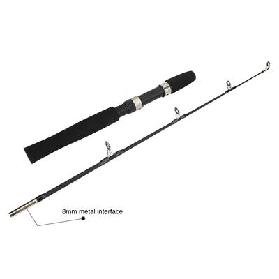 80cm Portable Durable Telescopic 4 Section Fishing Rod Pole Tackle Accessory(Black)