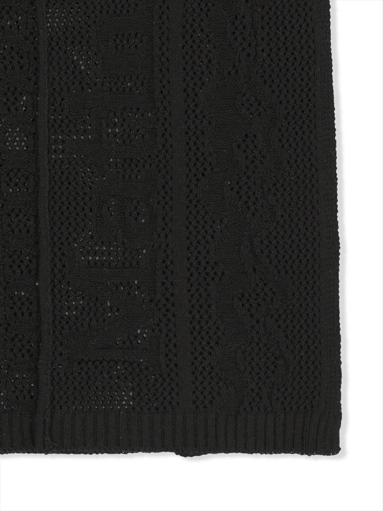 [Matinkim] Mesh Logo Wrap Mini Skirt in Black