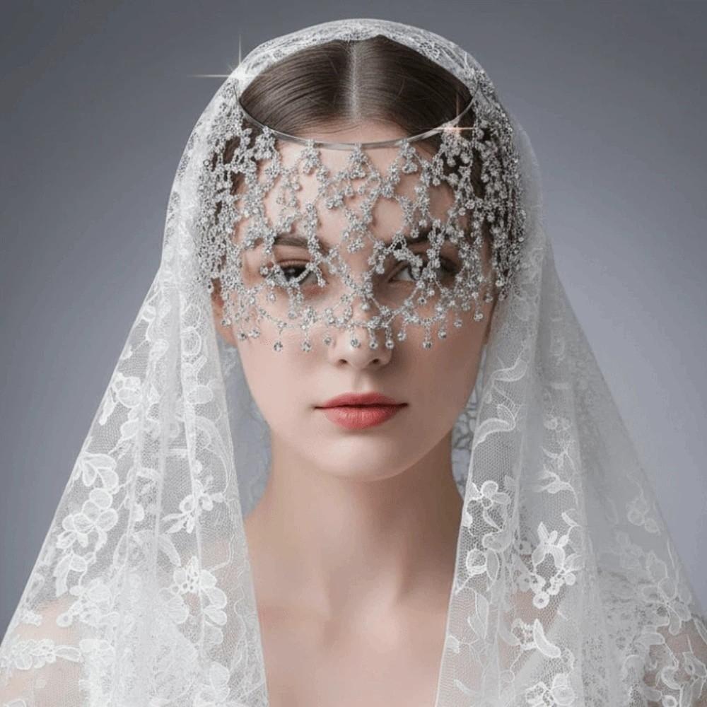 Bar Mitzvah Crown Hair Hoop Head Chain Net Shape Cap Head Chain  Hair Jewelry
