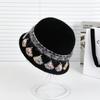 Retro jacquard pot hat women's autumn and winter new versatile face small warm wool hat Fair Island style knitted hat