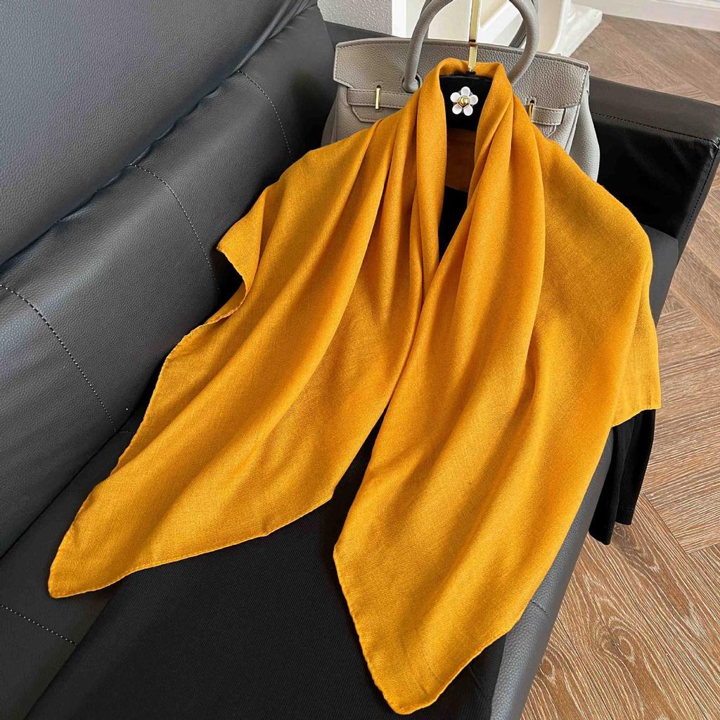New 91 square scarf silk scarf female alphabet printing four seasons fashion landscape painting retro printing square scarf versatile
