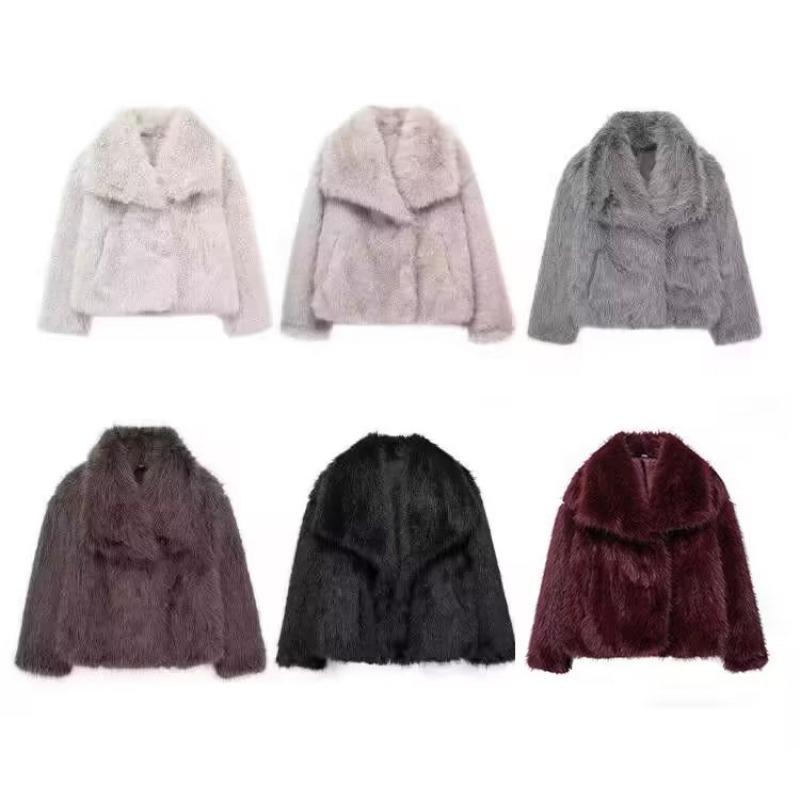 Autumn New Women's Clothing Faux Fur Short Top Women's Coat Spring Women's Jacket Top