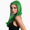 Sequin Pullover Hat Polyester Hooded Headscarf New Glitter Turban  Sport