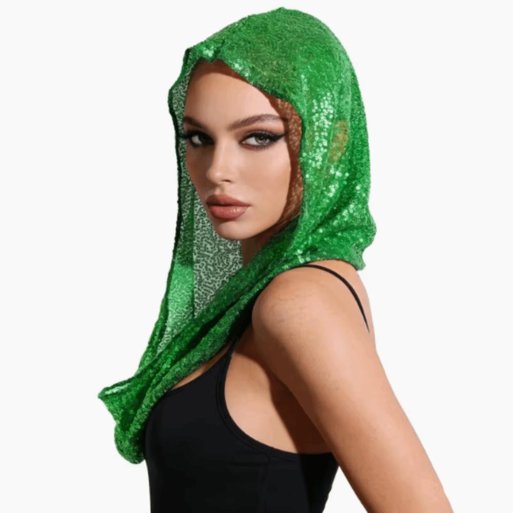 Sequin Pullover Hat Polyester Hooded Headscarf New Glitter Turban Sport