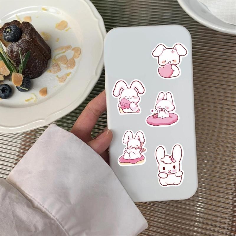 50Pcs Bunnies Sticker Aesthetic Sticker for Scrapbooking Notebook Journal Water Bottle Laptop Kid Motivational Sticker