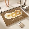 Compact Absorbent Bathroom Mat - Non-Slip, Easy-Care, Dirt-Resistant, Imitation Cashmere Floor Rug CDN