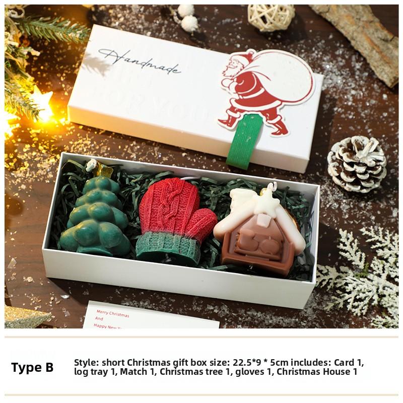Christmas Scented Candle Gift Box Set, Atmosphere, Home Handcrafted Scented Ornaments, Christmas Gifts