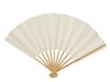 Bamboo and Washi Plain [Sarasa] Coming-of-Age Ceremony, Paper, Men's Fan, White,