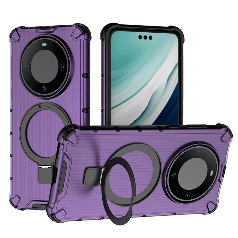 Applicable To Huawei mate60Pro Grating Magnetic Mobile Phone Case Mate60 Bracket Mate50 Anti-drop Protective Case