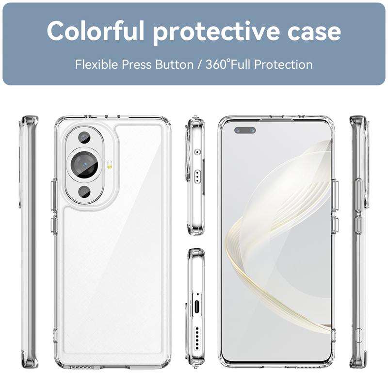 Für Cover Huawei Nova 12S Hülle Huawei Nova 12S Capas Neu Stoßfestes Handy Bumper Transparente Farbe Klar Fundas Huawei Nova 12S