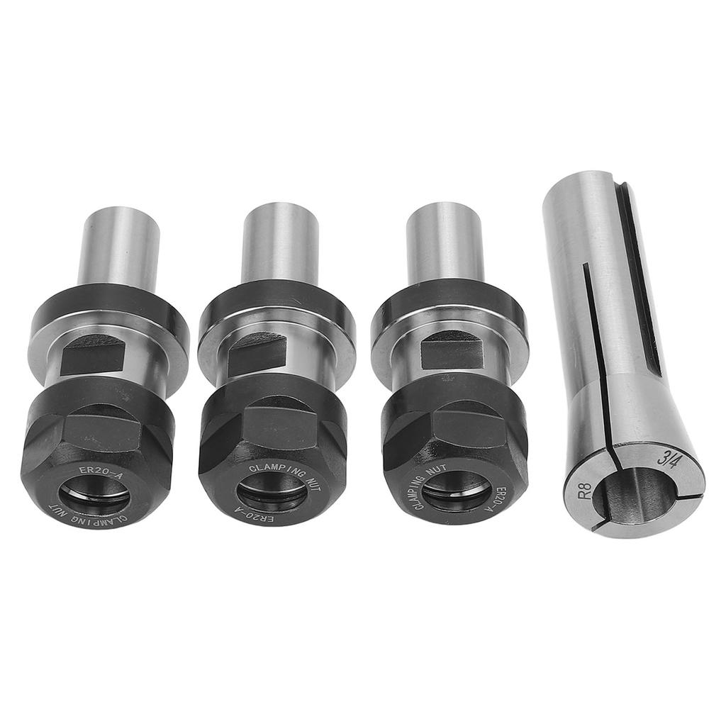 Collet Holder Chuck Set R8 34 Spring Collet and 3PCS Collet Chuck Extension Rod for Carving