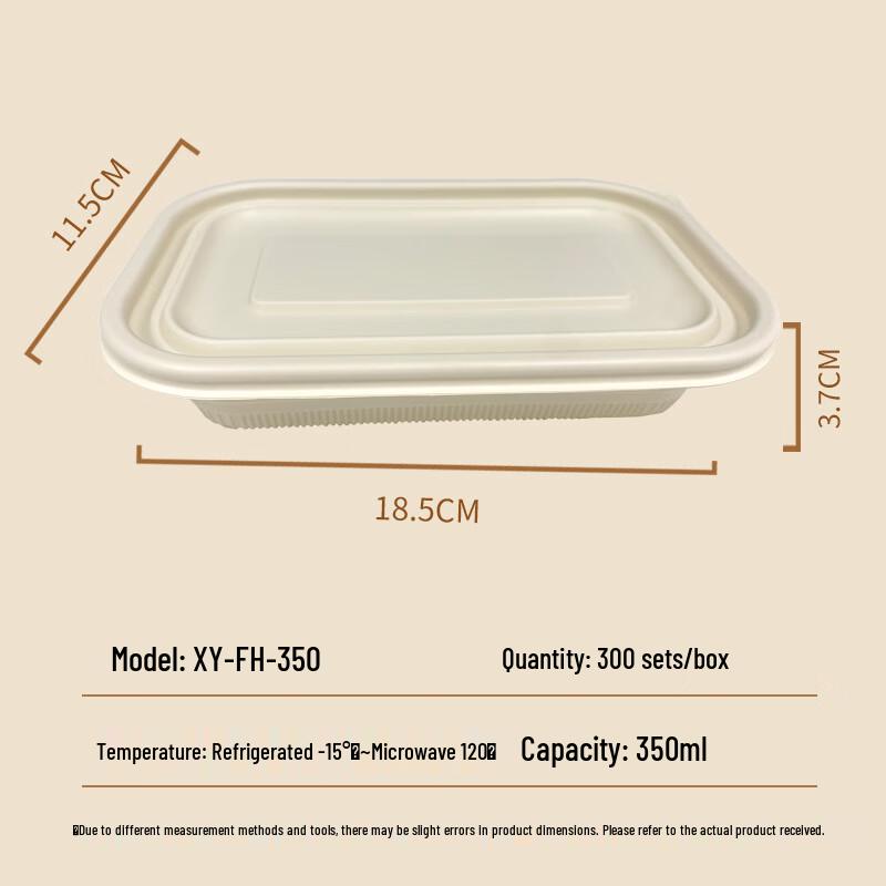 Biologisch abbaubare Take-away-Behälter aus Maisstärke mit Deckeln