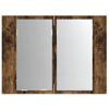 Vidaxl Bathroom Cabinet with Mirror, Smoked Oak, 60X12X45 Cm