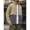 Mountain-Style Outdoor Sports Stand-Collar Fleece Jacket Inner Layer Men's Winter Cardigan Foreign Trade Men's Clothing Color-Blocking Jacket Coat