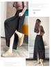 New 2025 Slimming Black High-Waisted A-Line Midi Skirt for Women - Early Autumn Versatile, Lazy Style