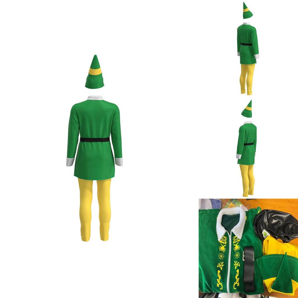 Authentic Men's Elf Cosplay Outfit For Halloween And Christmas