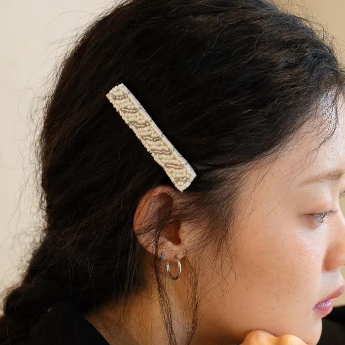 Bijou Hairpin_white