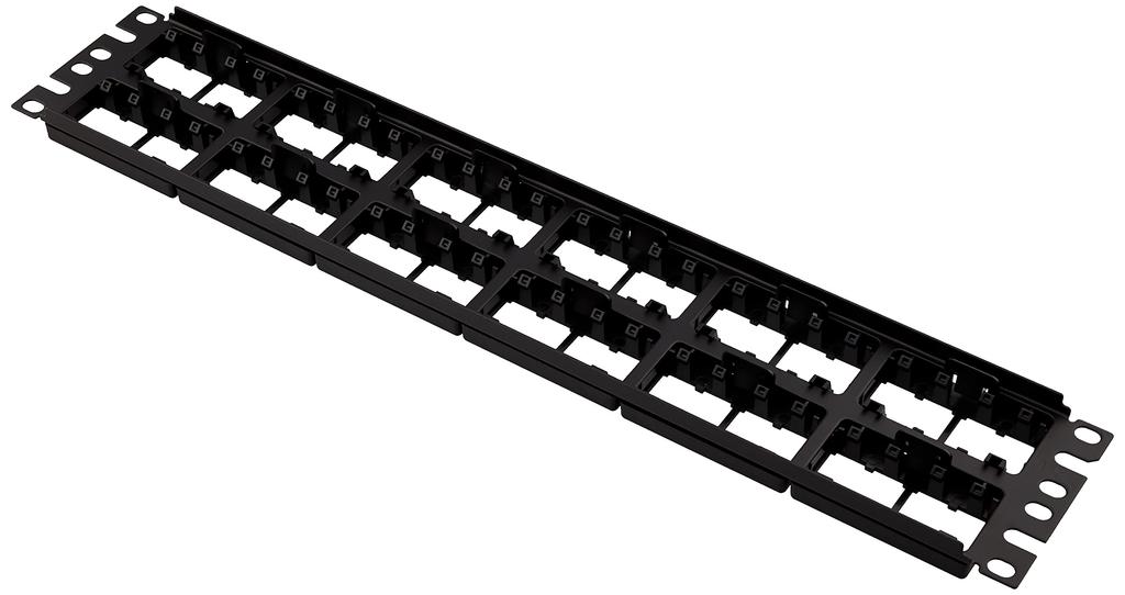 Panduit CPP48WBLY 48-Port Flat Patch Panel, Black