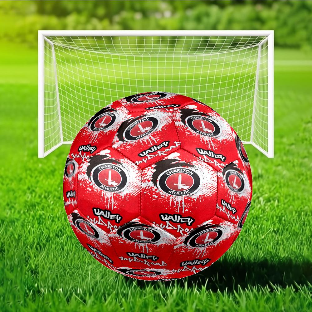 Football Charlton-Athletic Crest Soccer Ball Size 5 Soccer Ball, Machine-stitched, Soft and Comfortable, Suitable for Training and Matches Fan Gift