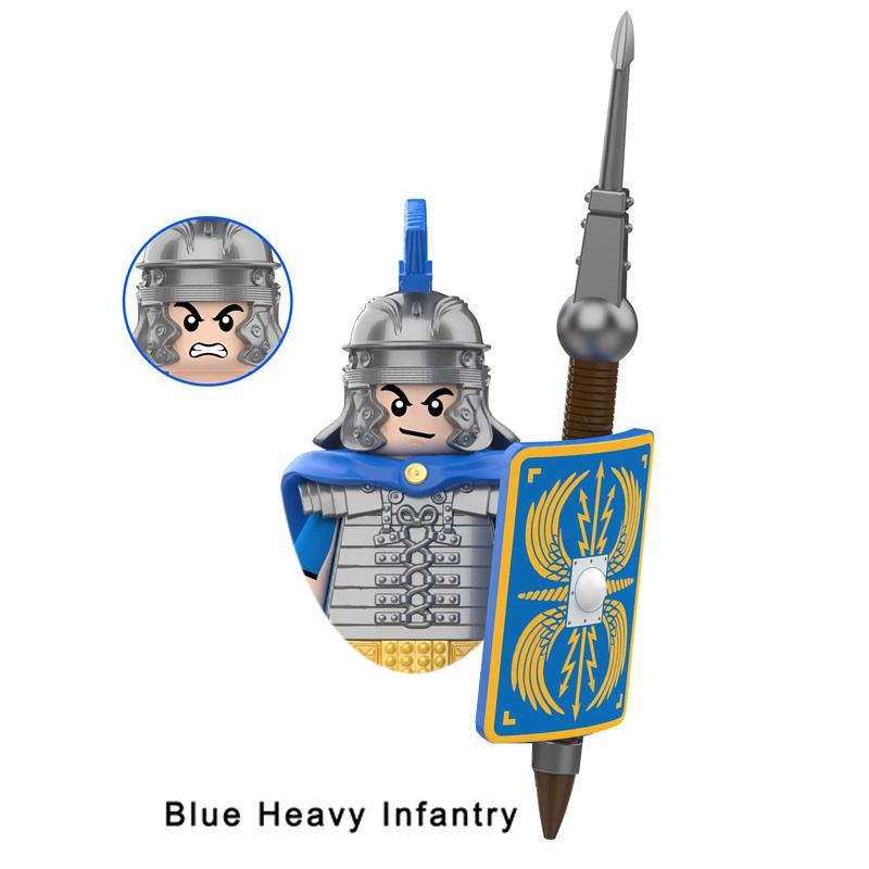 Jucării pentru copii Figurine militare medievale Model Infanterie înarmată Centurion roman Trumpeters Asamblare Model Blocuri de construcție Cadouri pentru băieți
