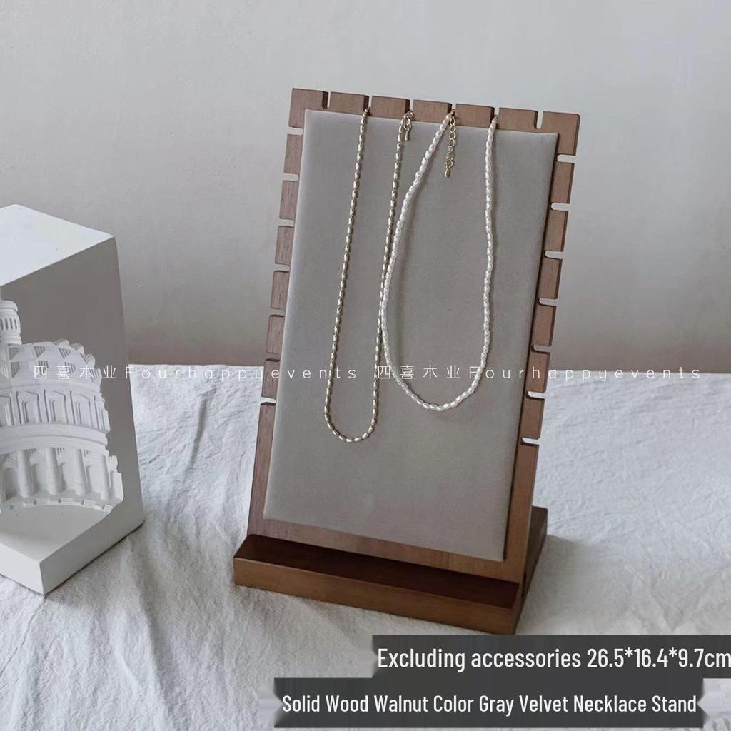 Wooden Necklace Display Stand for Jewelry Photography