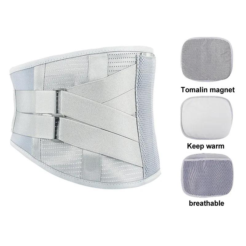 

Tourmaline Magnetic Waist Belt For Lumbar Support Spine Straightener Scoliosis Back Pain Relief S серебряный