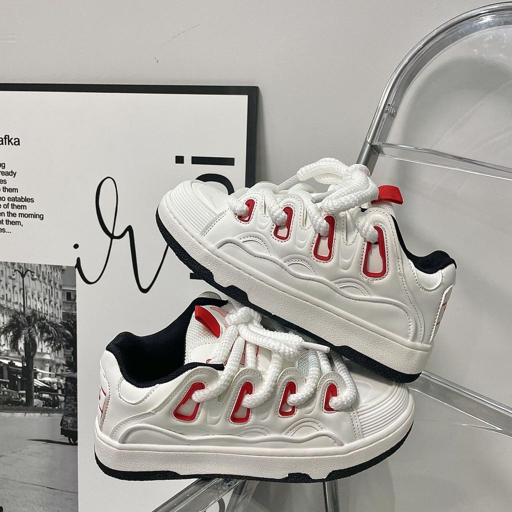 Fashion Low Top Board Shoes Men Thick Soled Vintage Sneakers Woman Light Sport Shoes for Man Female Footwear