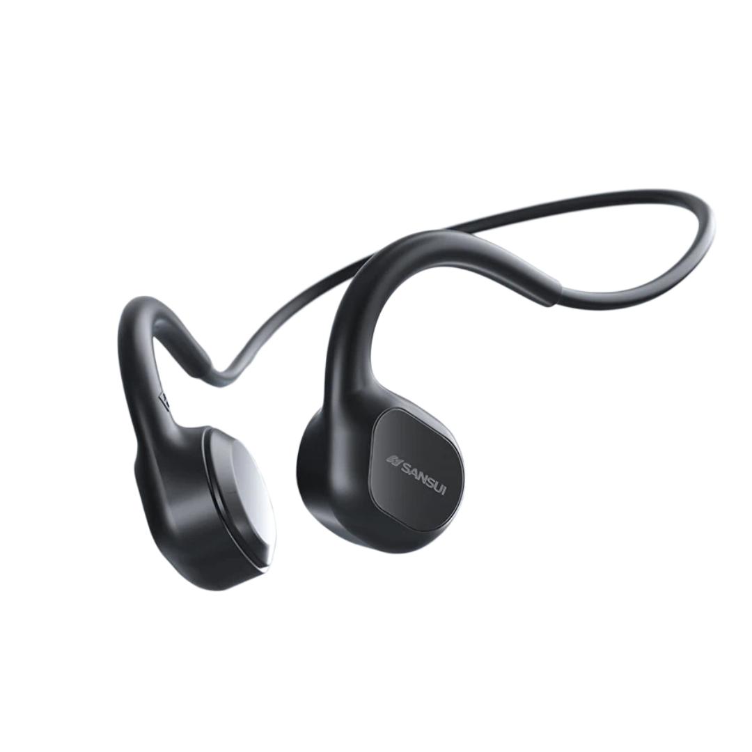 

SANSUI Bluetooth Headphones, Bone Conduction, Sports, Sweat-Resistant, Long Battery Life, Black чорний