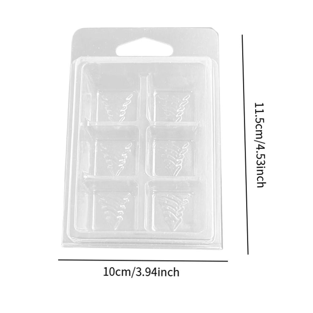 Transparent Candle Melt Moulds Easy Cleaning Empty Cube Tray for Wickless Candles Making Tools for Christmas Party