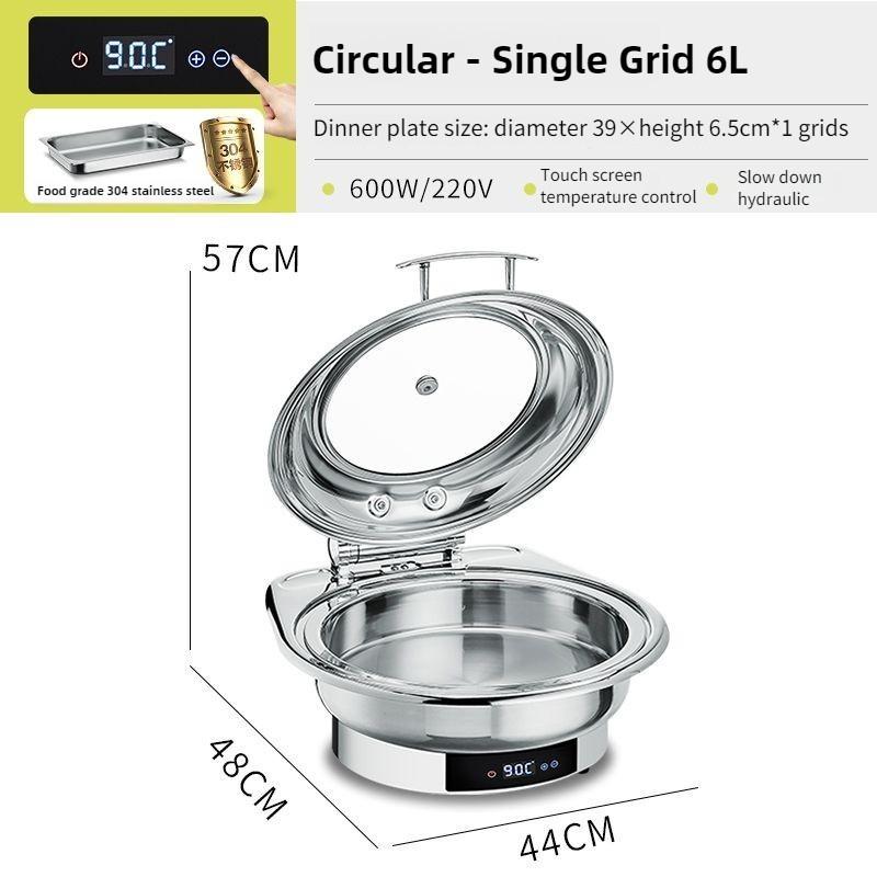 Elektrischer Chafing Dish mit großer Kapazität Buffet-Set Partys Speisen-Buffetwärmer Restaurant Einstellbare Temperatur Kochfeld