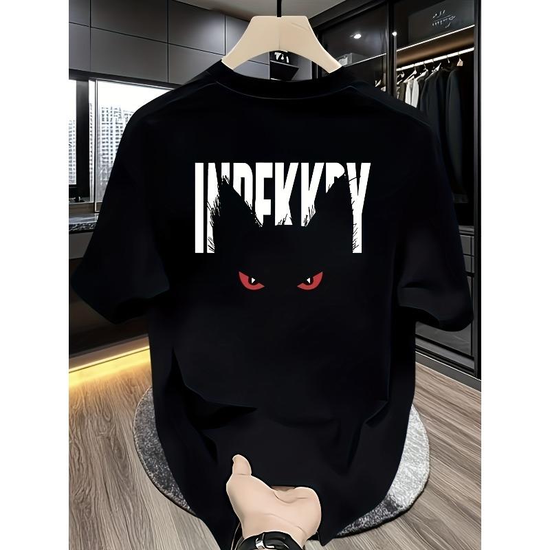 European Size Summer New American High Street Round Neck Loose Men's Short Sleeved T-shirt Oversized Design Sense Niche High-end Sense Cool Casual Top