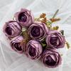 Artificial Rose Bouquet For Wedding Decor And Photography Props With Silk Fabric Material