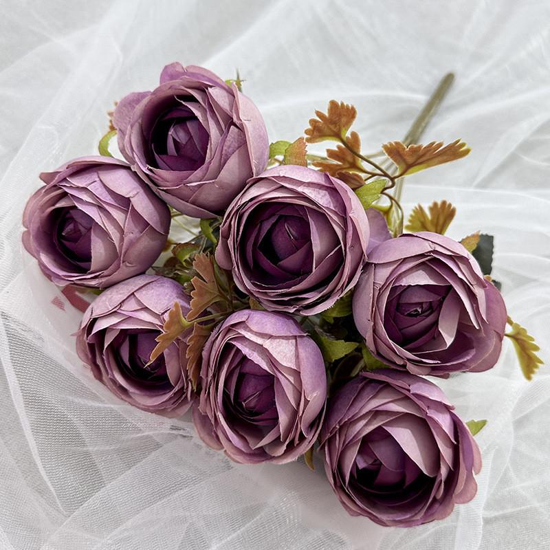 Artificial Rose Bouquet For Wedding Decor And Photography Props With Silk Fabric Material