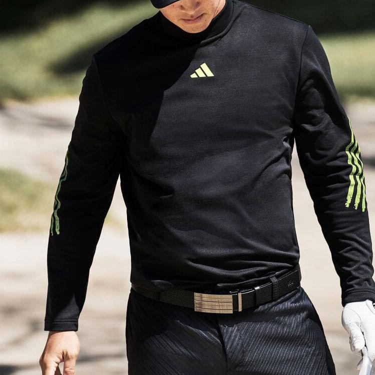 Adidas Half High Neck Pullover Casual Sports Long Sleeve T-Shirt Men Tops Black IT6871