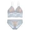 French sexy lace underwear, thin style without steel ring, beautiful back underwear, vest type, large chest, small large size bra.