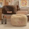 Lamb Hair Cosmetic Bag Plush Storage Cute Stationery Bag Pencil Case Large Capacity Travel Cosmetic Makeup Bag Accessories