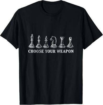 Wähle deine Waffe Schach Retro Vintage Geschenk Unisex T-Shirt