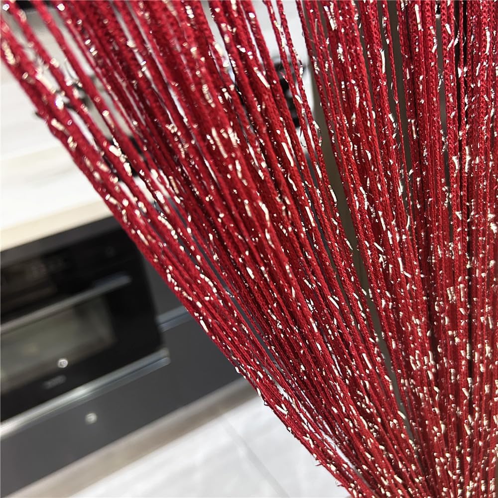 Ave Split Decorative Door String Curtain Wall Panel Fringe Window Panel Drapes Room Divider Blind Divider Tassel Screen Home 100cm*200cm