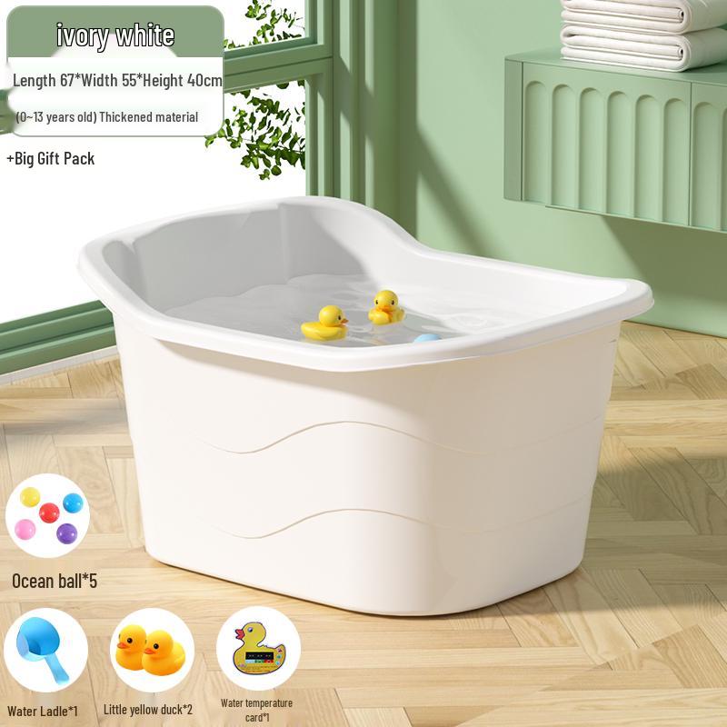 Large Infant & Child Soaking Bathtub - Full Body Bath Tub for Home
