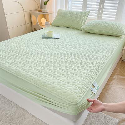 New Class a Waterproof To Prevent Leakage of Urine Quilted Fitted Sheet Thickened Simmons Mattress Cover Simple Solid Color Bedspread