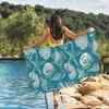 Ocean Design with Palm Leaves & Flowers Towel Quick Drying Beach Towels Are Suitable For Swimming Pools Camping Yoga And The Gym