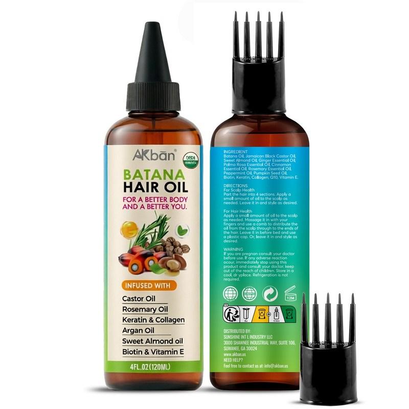 Castor, Rosemary, and Pumpkin Batana Hair Oil 120ml, 1 Pcs