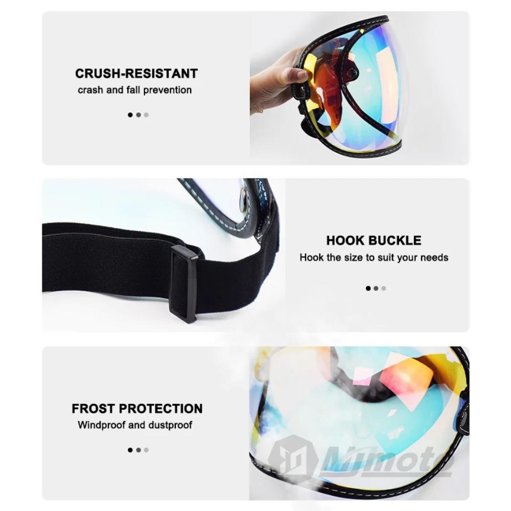 Motorcycle Helmet Bubble Shield Visor Lens for Shoei Ex-Zero Helmet Goggle Lens Multi Color Retro Helmet Glasses Men Menson