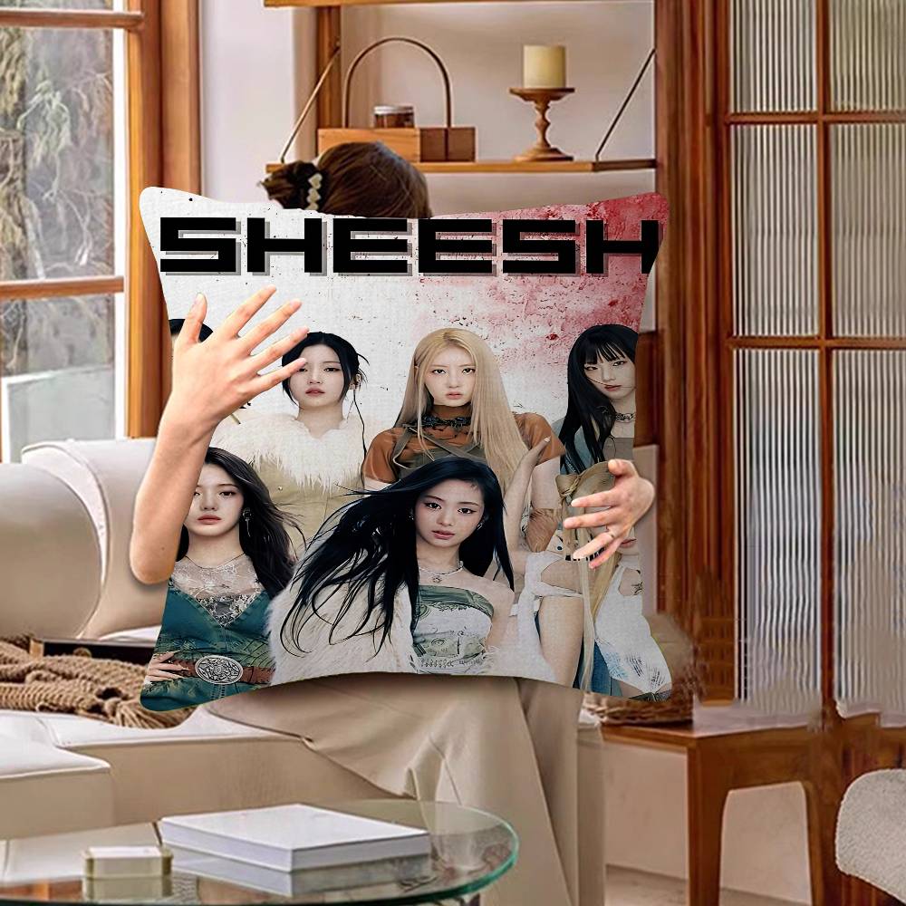 Kpop B-Babymonster Cushion Cover Pillow Cover Decor Pillowcase Printed Cushion Case For Couch