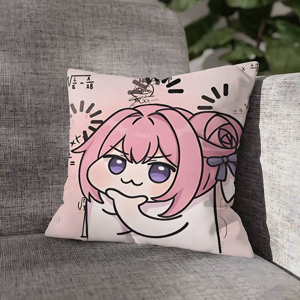 Dorothy Nikke DORO Pink Dog Throw Pillow Case For 50x50cm 40x40cm 55x55cm 45x45cm 30x30cm Square Bedroom Pillowcase Cover 12x12Inch