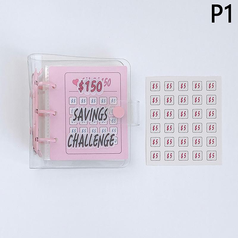 Pvc $1000 Pengesparing Utfordring Permknapplukking Mini Budsjettperm Konvoluttspareutfordringer Bok Holdbar bærbar