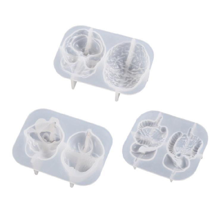 Halloween 3D Human Heart Organ Silicone Mold Cake Decorating Tool Soap Candle