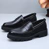 Classic And Comfortable Men's Solid Color Loafers Retro And Durable Wedding Party Shoe Autumn And Winter Daily Wear Walking shoe